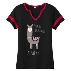 Alpaca Design Funny Just a who loves Alpacas Ladies Halftime Notch Neck Tee