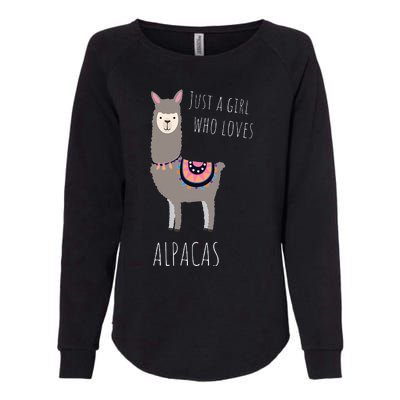 Alpaca Design Funny Just a who loves Alpacas Womens California Wash Sweatshirt