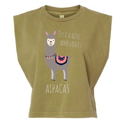 Alpaca Design Funny Just a who loves Alpacas Garment-Dyed Women's Muscle Tee