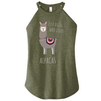 Alpaca Design Funny Just a who loves Alpacas Women's Perfect Tri Rocker Tank