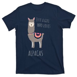 Alpaca Design Funny Just a who loves Alpacas T-Shirt