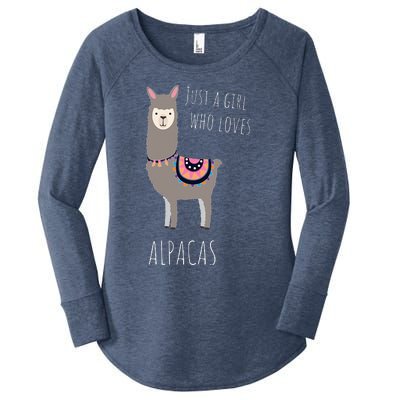 Alpaca Design Funny Just a who loves Alpacas Women's Perfect Tri Tunic Long Sleeve Shirt