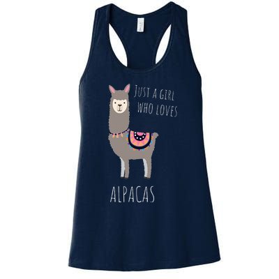 Alpaca Design Funny Just a who loves Alpacas Women's Racerback Tank