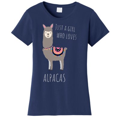 Alpaca Design Funny Just a who loves Alpacas Women's T-Shirt