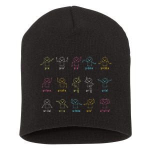 Algebra Dance Funny Graph Figures Math Equation Teacher Short Acrylic Beanie