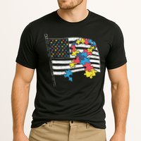 American Distressed Flag Autism Awareness Performance Shirt
