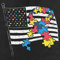 American Distressed Flag Autism Awareness Adult Drive Performance Visor