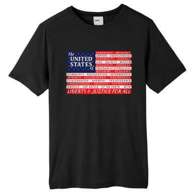 American Dream Flag Tall Fusion ChromaSoft Performance T-Shirt