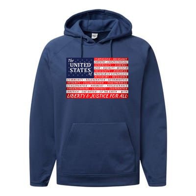 American Dream Flag Performance Fleece Hoodie