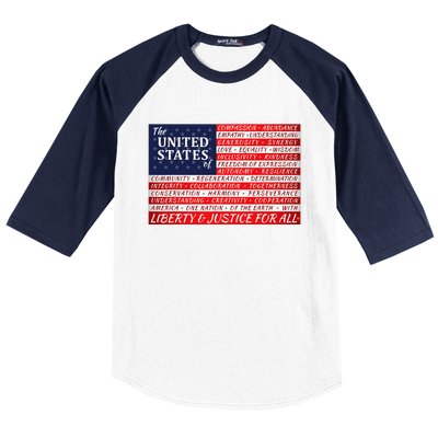 American Dream Flag Baseball Sleeve Shirt