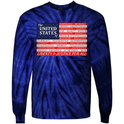 American Dream Flag Tie-Dye Long Sleeve Shirt