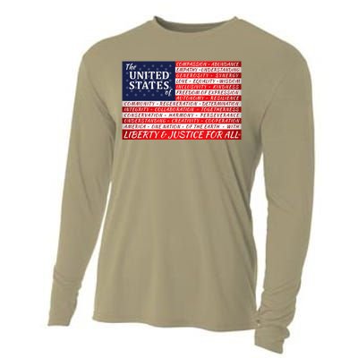 American Dream Flag Cooling Performance Long Sleeve Crew