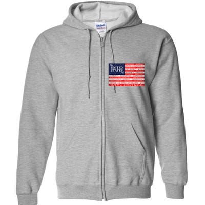 American Dream Flag Full Zip Hoodie