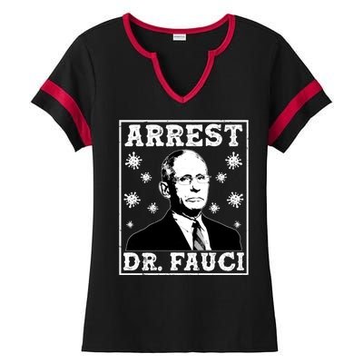 Arrest Dr. Fauci Ladies Halftime Notch Neck Tee