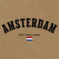 Amsterdam Dutch Flag Souvenir Netherlands Travel Cotton Canvas Backpack