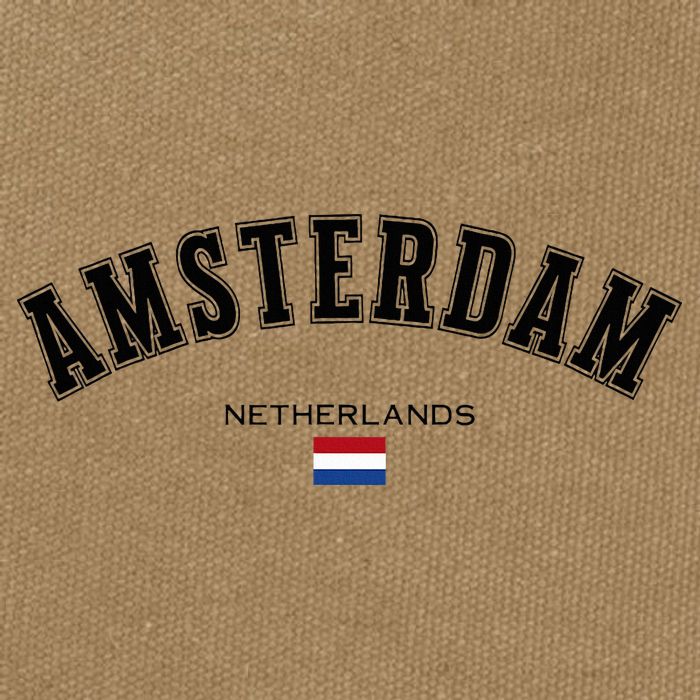 Amsterdam Dutch Flag Souvenir Netherlands Travel Cotton Canvas Backpack
