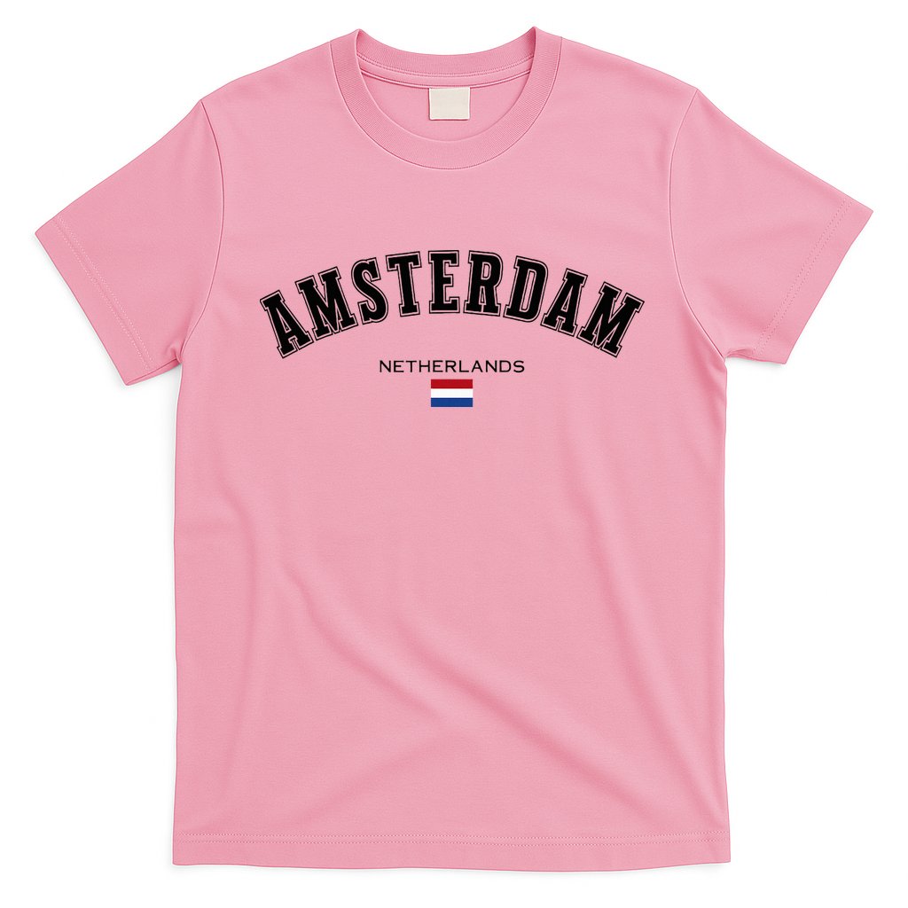Amsterdam Dutch Flag Souvenir Netherlands Travel T-Shirt