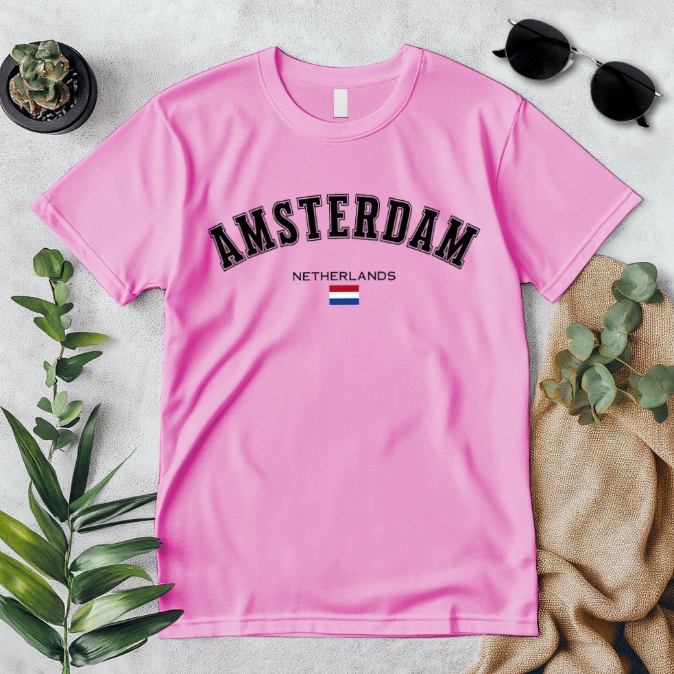 Amsterdam Dutch Flag Souvenir Netherlands Travel Premium T-Shirt
