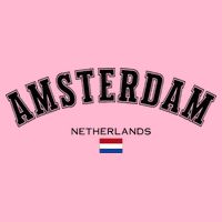 Amsterdam Dutch Flag Souvenir Netherlands Travel Women's V-Neck T-Shirt