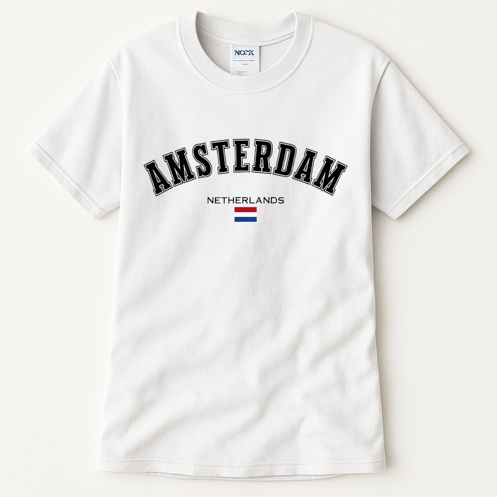Amsterdam Dutch Flag Souvenir Netherlands Travel Tall T-Shirt