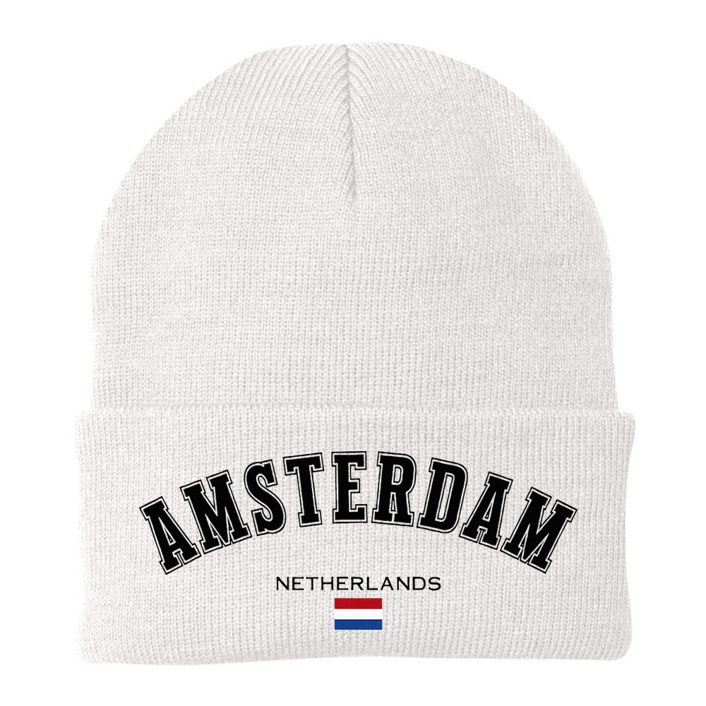 Amsterdam Dutch Flag Souvenir Netherlands Travel Beanie