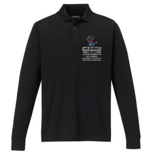 Autism Dad Father Son Daughter Autistic Autism Awareness Performance Long Sleeve Polo