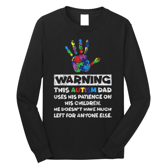 Autism Dad Father Son Daughter Autistic Autism Awareness Long Sleeve Shirt