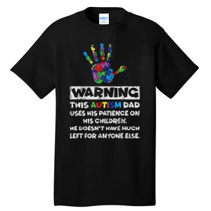 Autism Dad Father Son Daughter Autistic Autism Awareness Tall T-Shirt