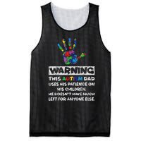 Autism Dad Father Son Daughter Autistic Autism Awareness Mesh Reversible Basketball Jersey Tank