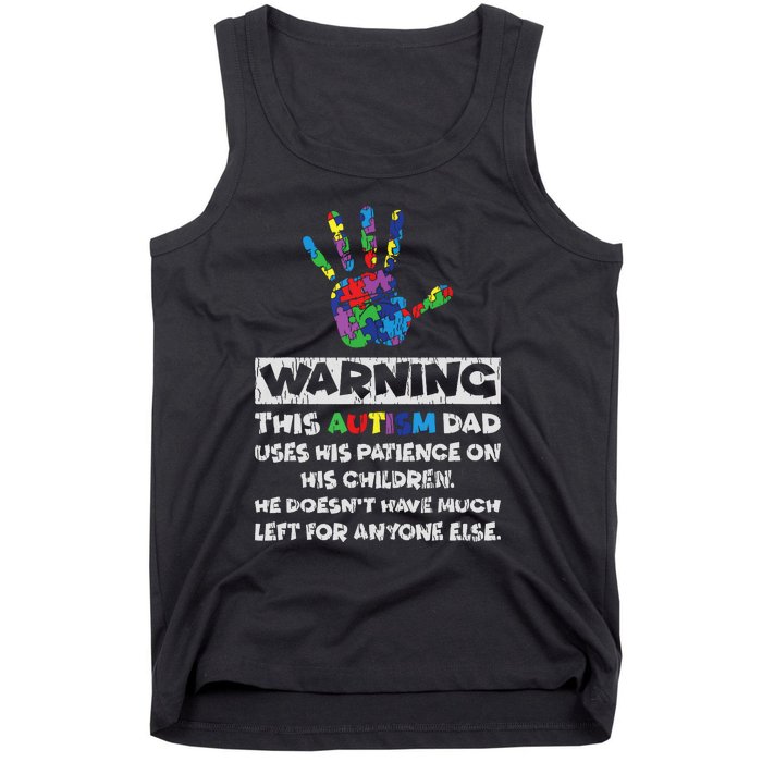 Autism Dad Father Son Daughter Autistic Autism Awareness Tank Top