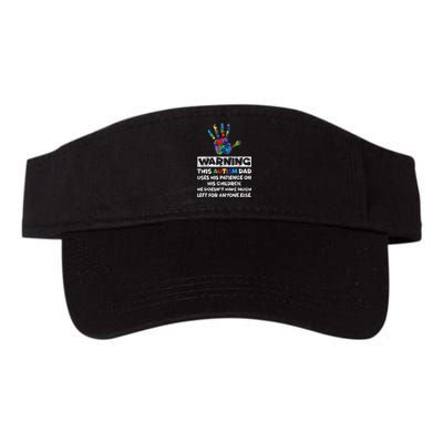 Autism Dad Father Son Daughter Autistic Autism Awareness Valucap Bio-Washed Visor