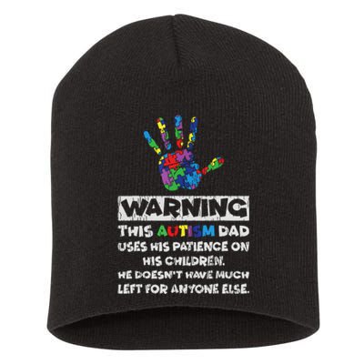 Autism Dad Father Son Daughter Autistic Autism Awareness Short Acrylic Beanie