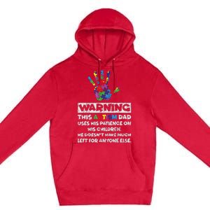 Autism Dad Father Son Daughter Autistic Autism Awareness Premium Pullover Hoodie