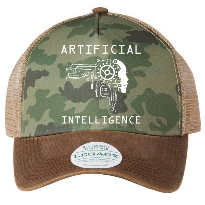 AI Developer Gift Artificial Brain Artificial Intelligence Legacy Tie Dye Trucker Hat