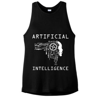 AI Developer Gift Artificial Brain Artificial Intelligence Ladies PosiCharge Tri-Blend Wicking Tank