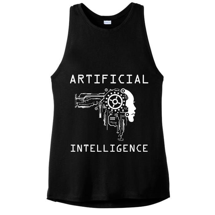 AI Developer Gift Artificial Brain Artificial Intelligence Ladies PosiCharge Tri-Blend Wicking Tank