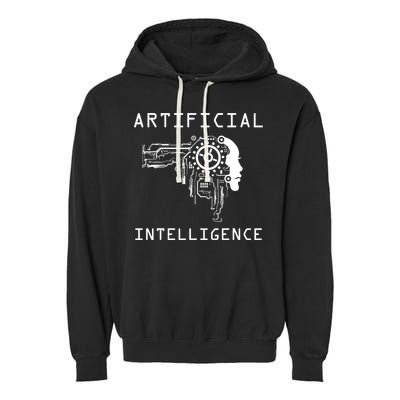 AI Developer Gift Artificial Brain Artificial Intelligence Garment-Dyed Fleece Hoodie
