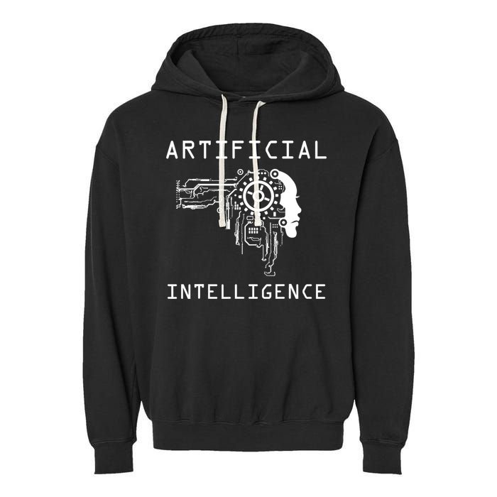 AI Developer Gift Artificial Brain Artificial Intelligence Garment-Dyed Fleece Hoodie