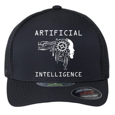 AI Developer Gift Artificial Brain Artificial Intelligence Flexfit Unipanel Trucker Cap