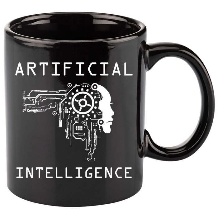AI Developer Gift Artificial Brain Artificial Intelligence 11oz C Handle Ceramic Mug