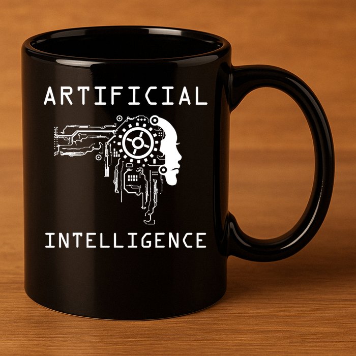 AI Developer Gift Artificial Brain Artificial Intelligence 11oz C Handle Ceramic Mug