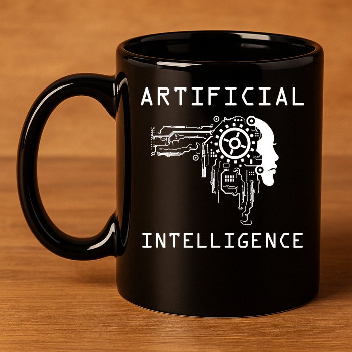 AI Developer Gift Artificial Brain Artificial Intelligence 11oz C Handle Ceramic Mug