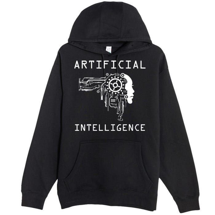 AI Developer Gift Artificial Brain Artificial Intelligence Premium Pullover Hoodie