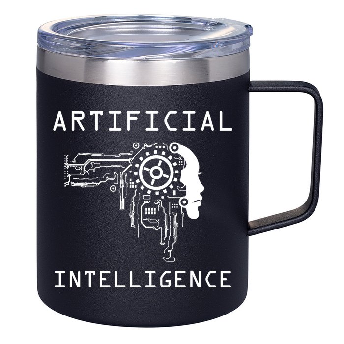 AI Developer Gift Artificial Brain Artificial Intelligence 12oz Stainless Steel Coffee Mug