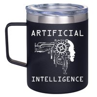 AI Developer Gift Artificial Brain Artificial Intelligence 12oz Stainless Steel Coffee Mug