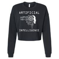 AI Developer Gift Artificial Brain Artificial Intelligence Cropped Pullover Crew