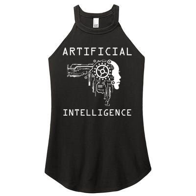 AI Developer Gift Artificial Brain Artificial Intelligence Women's Perfect Tri Rocker Tank