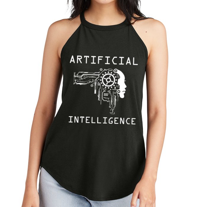 AI Developer Gift Artificial Brain Artificial Intelligence Women's Perfect Tri Rocker Tank