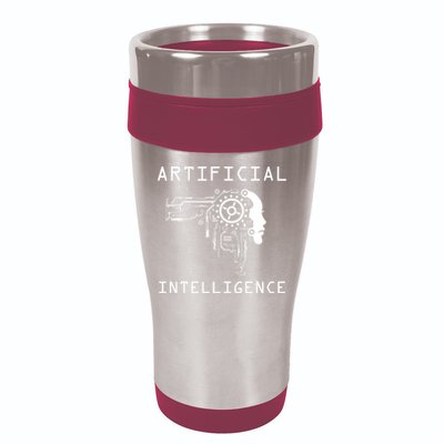 AI Developer Gift Artificial Brain Artificial Intelligence 16oz Travel Tumbler