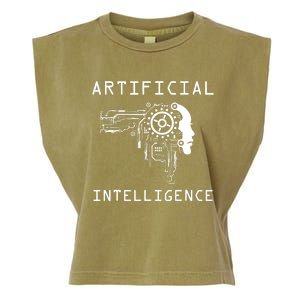 AI Developer Gift Artificial Brain Artificial Intelligence Garment-Dyed Women's Muscle Tee